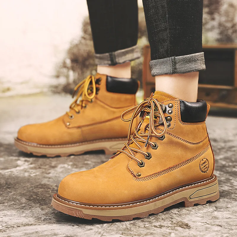 KOWM Botas de Senderismo Piel Vaca Hombre Impermeables - imagen 4