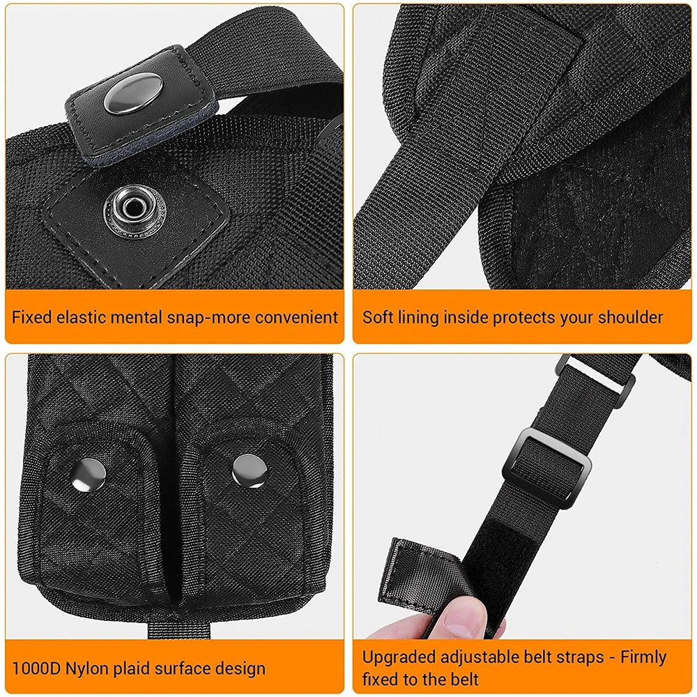 Funda de pistola oculta ajustable hombro axila con portacargador - imagen 3