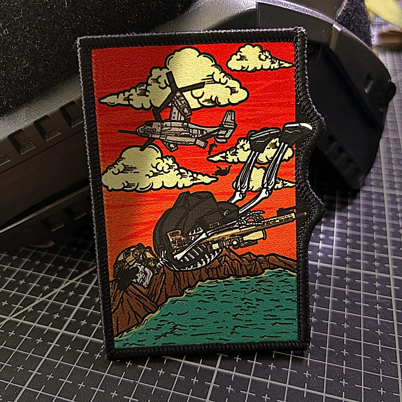 Parche táctico velcro calavera fusilero – Moral aerotransportada - imagen 3