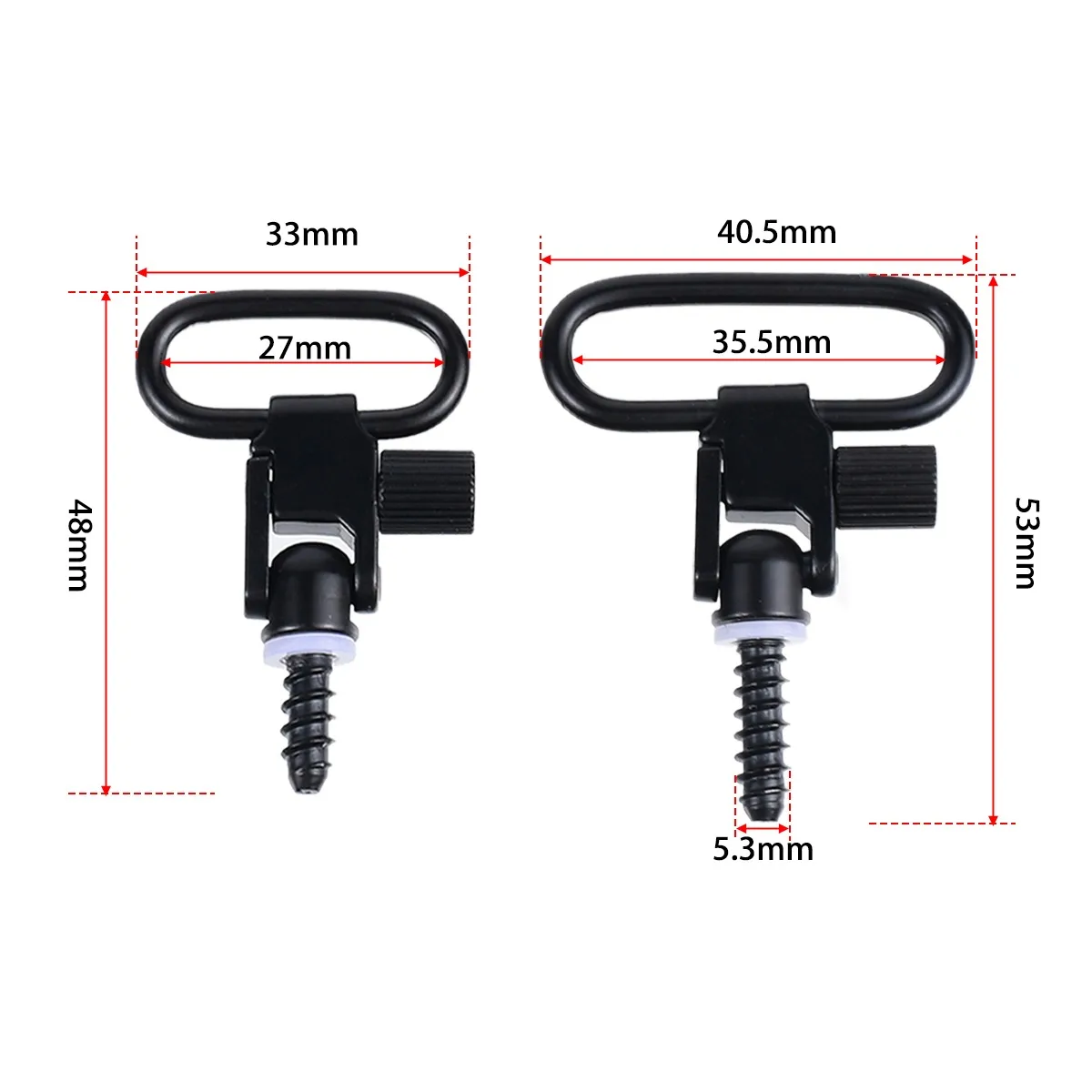Anillo QD desmontable acero inoxidable rosca 1-1.35" – Liberación rápida - imagen 5