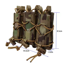 Portacargador táctico extracción rápida MOLLE para cinturón caza
