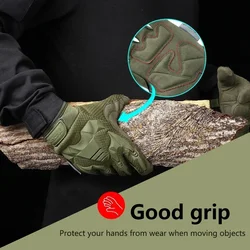Guantes tácticos camuflaje – senderismo, escalada y combate con dedos completos