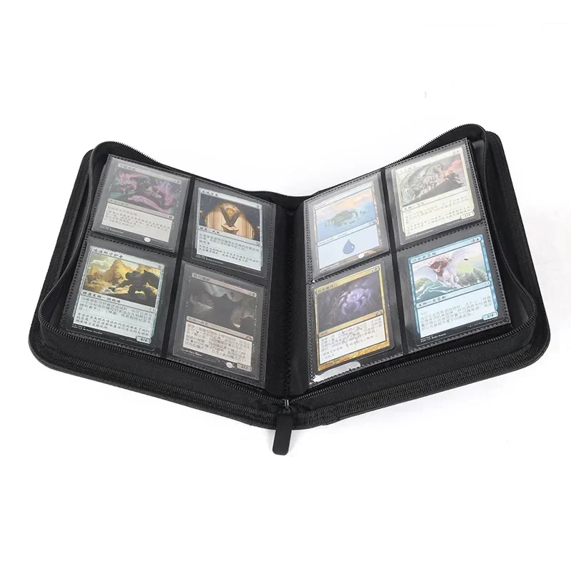 Álbum de tarjetas con cremallera PU, bolsillo fijo para colecciones - imagen 5