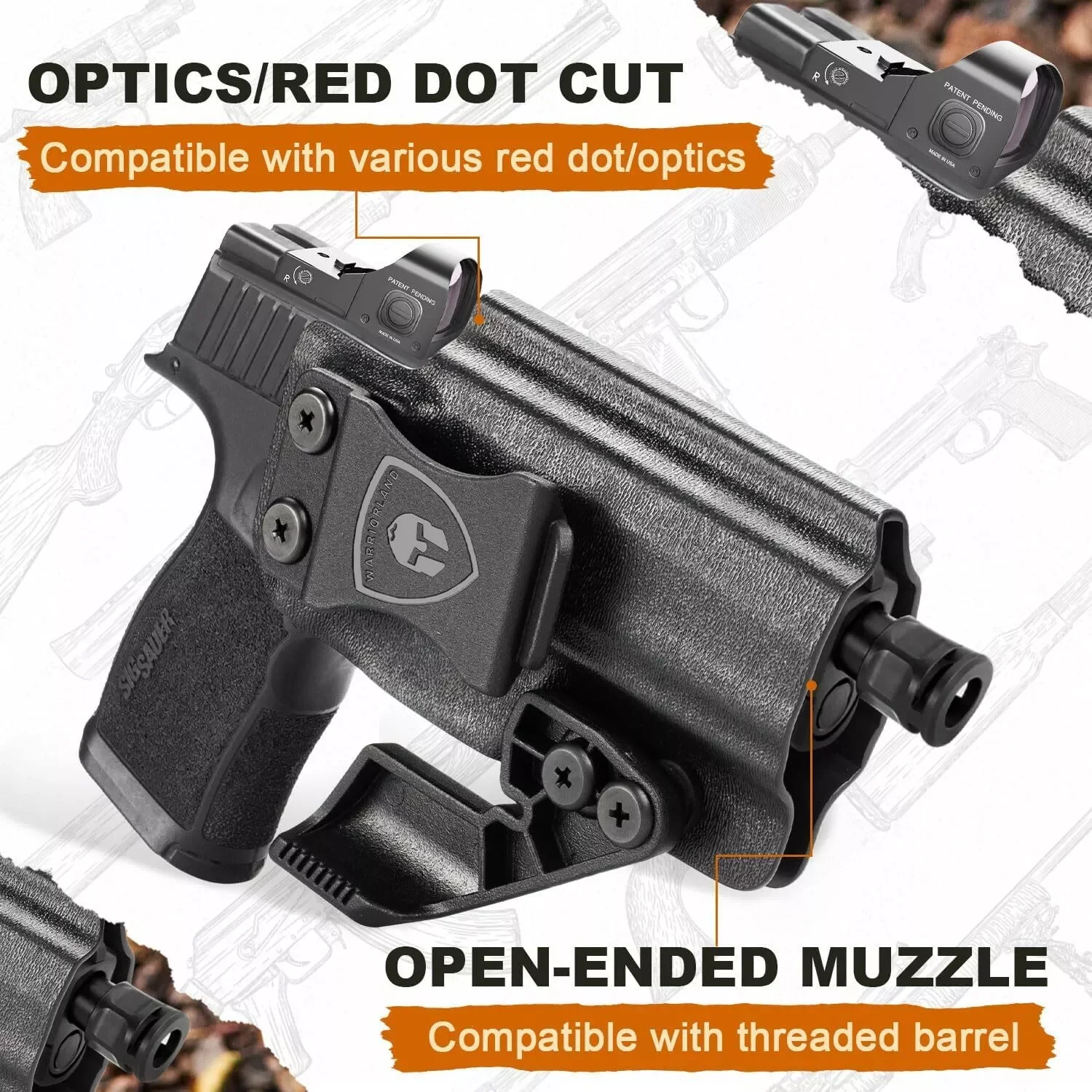 Funda IWB Kydex Sig Sauer P365-XMacro corte óptico – Mano derecha - imagen 5