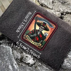Parche táctico calavera moral con gancho y bucle para mochila