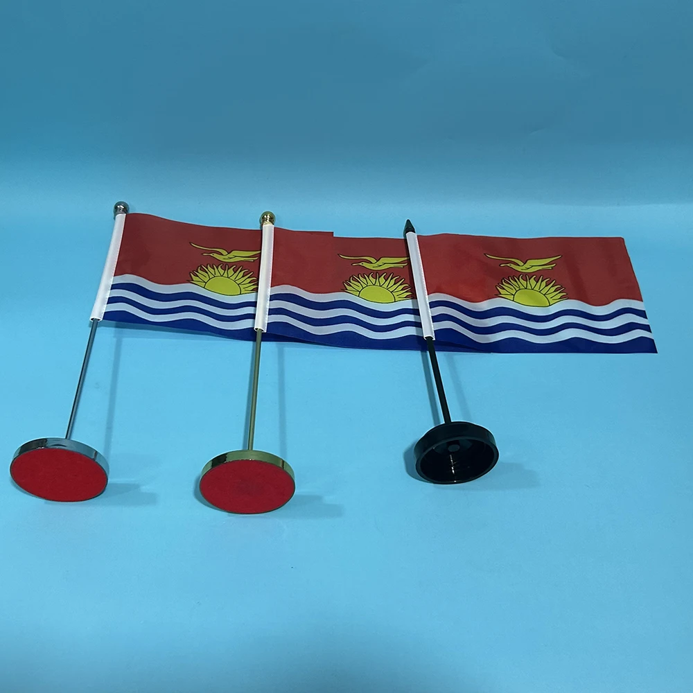 Bandera de Kiribati de sobremesa – Adorno decorativo de poliéster - imagen 2
