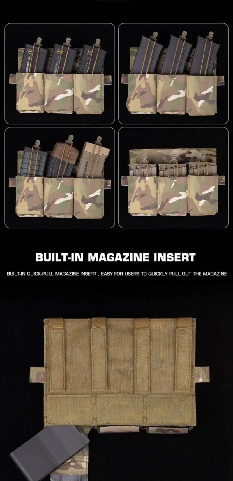 Vista del accesorio compatible con plataformas Molle