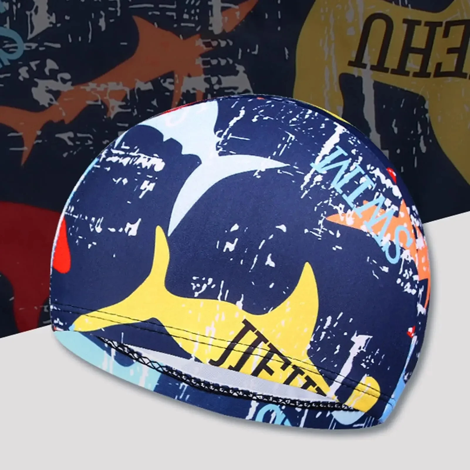 Gorro de natación hojas antideslizante protección oídos piscina playa - imagen 2
