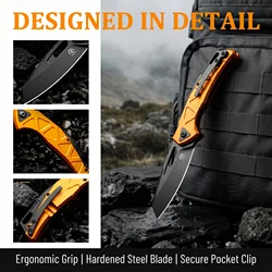 Cuchillo plegable multifunción para acampada y supervivencia