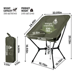OneTigris OasisFlex silla plegable ultraligera para camping y picnic