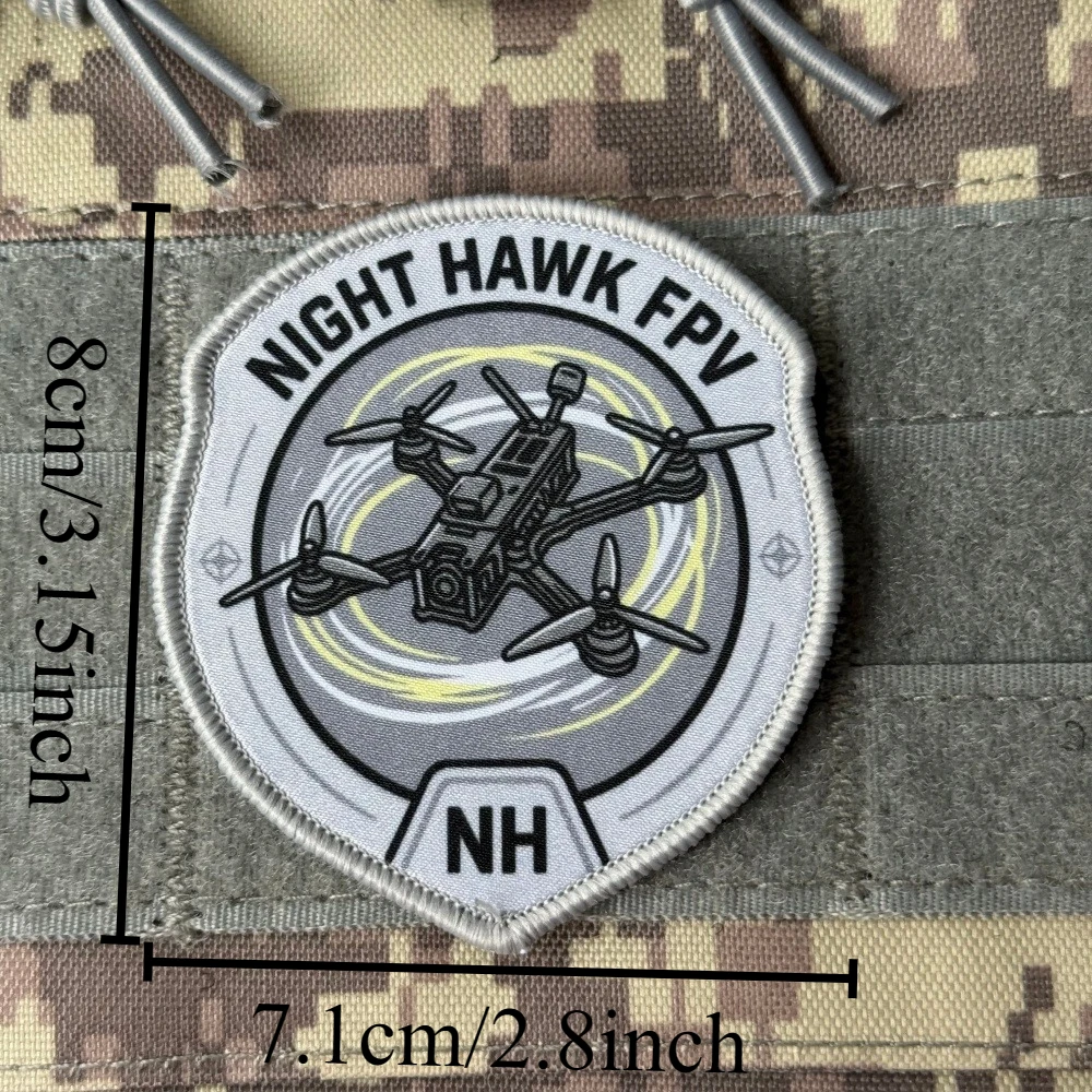 Parche táctico NIGHT HAWK para piloto de dron FPV con velcro - imagen 2