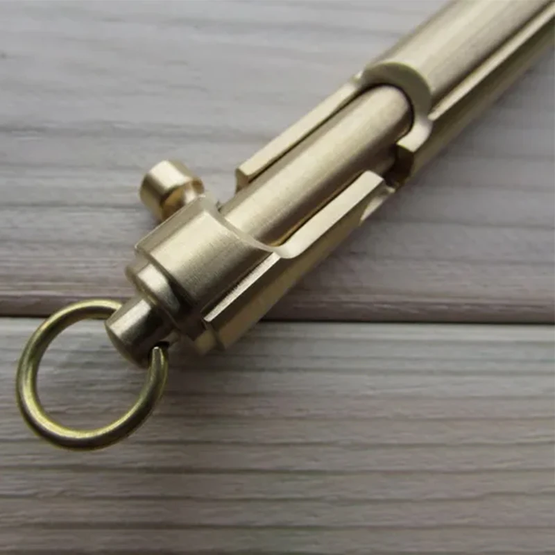 Bolígrafo táctico EDC latón macizo mecanizado CNC para exteriores - imagen 5