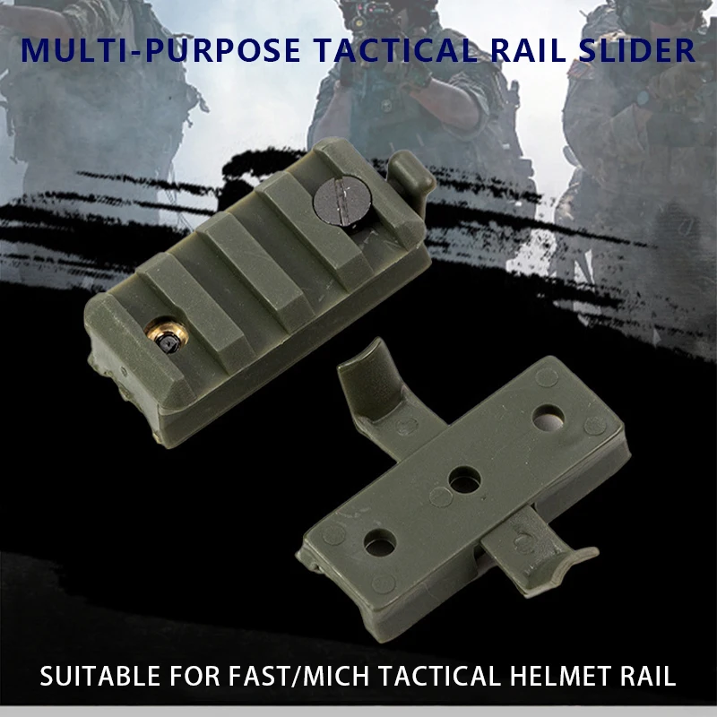 Clip montaje linterna rail Picatinny para casco táctico militar - imagen 4