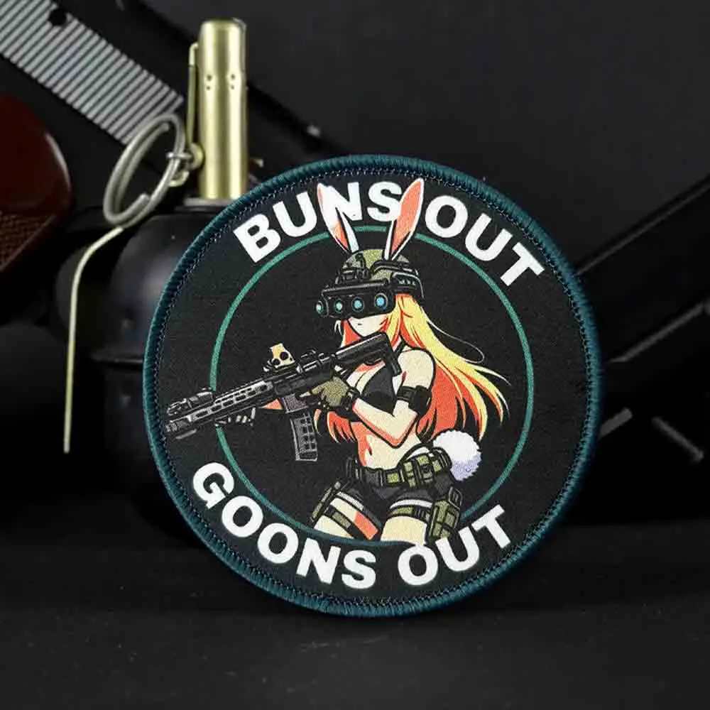 Parche táctico conejito rifle anime con gancho y bucle para chaquetas - imagen 3