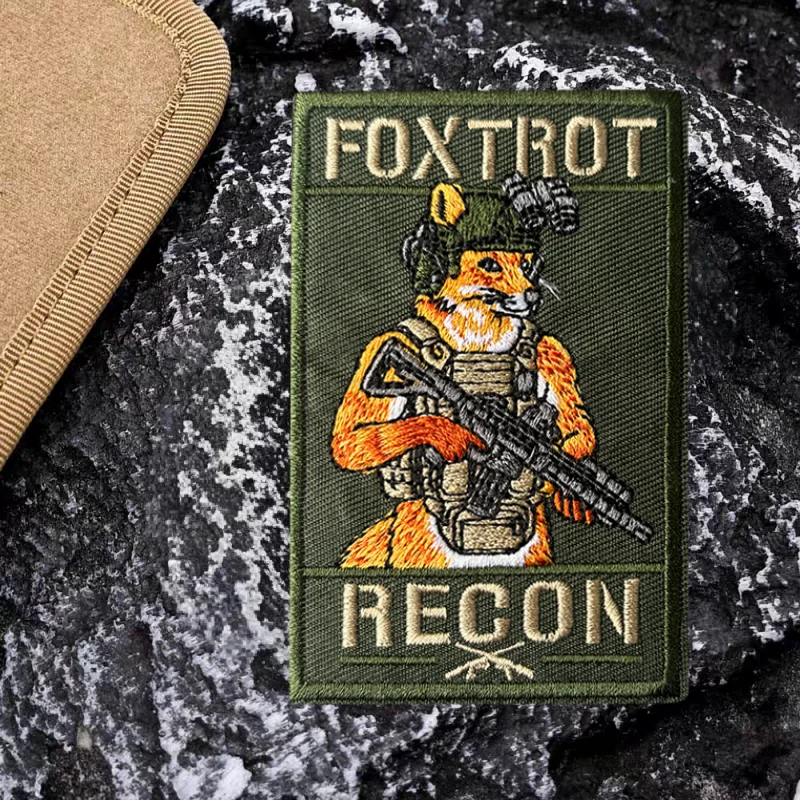 Parche táctico Foxtrot Recon gancho y bucle bordado moral - imagen 3