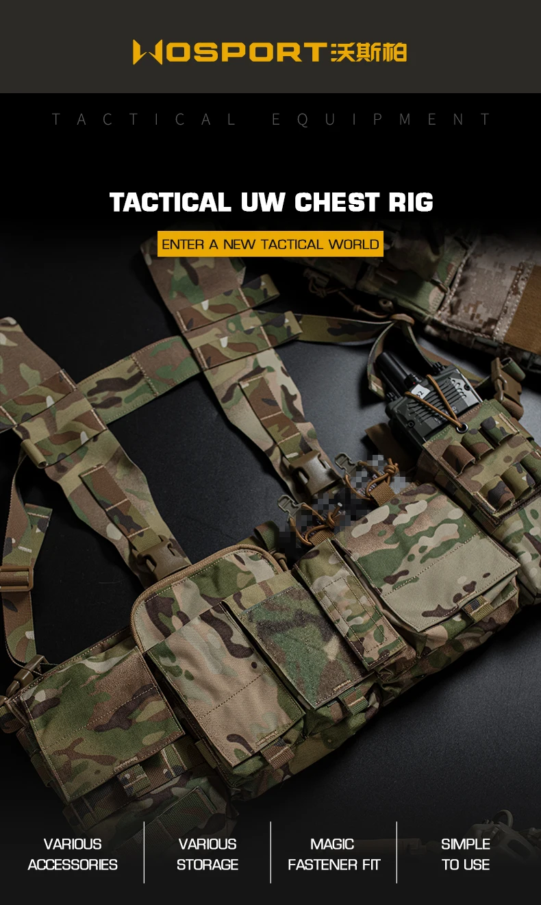 Cordura UW Chest Rig en color negro