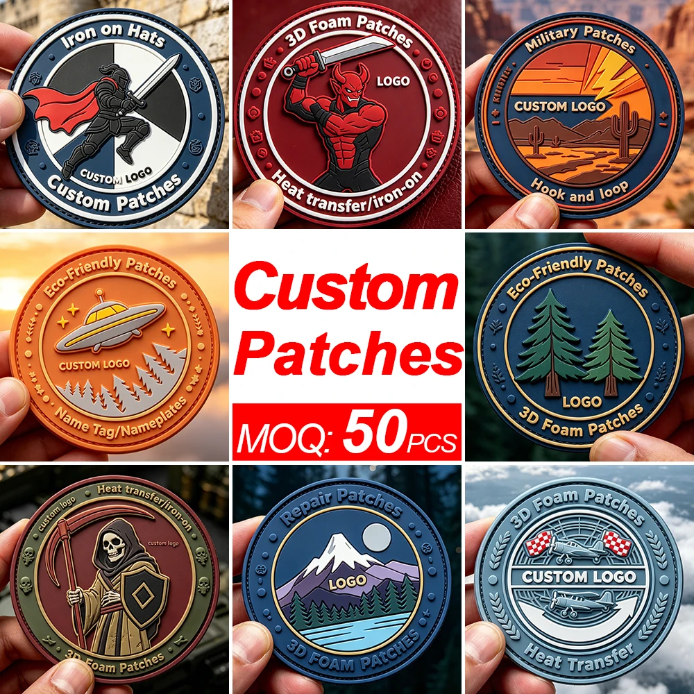 Parche gancho y bucle PVC con logo personalizado dibujos animados - imagen 3