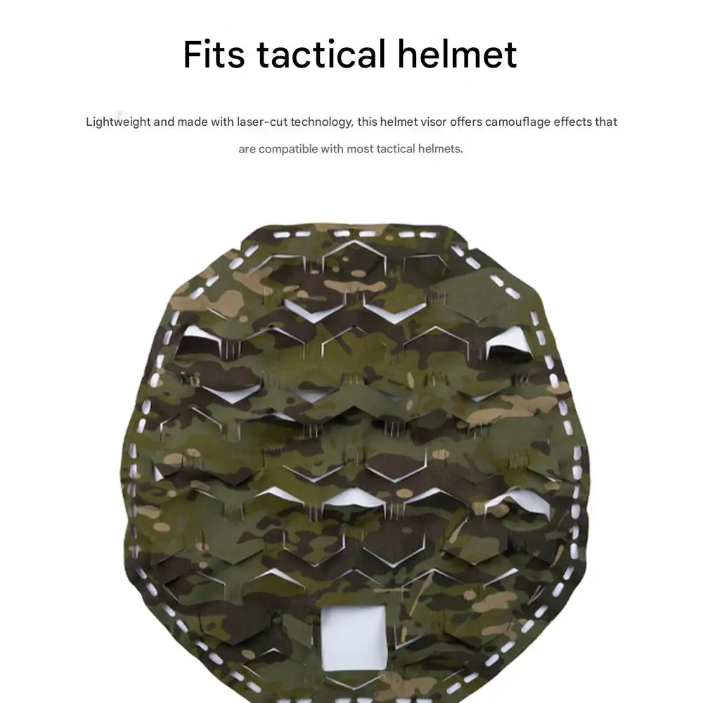 Cubierta de casco táctica camuflaje Airsoft con red ligera y rápida - imagen 3