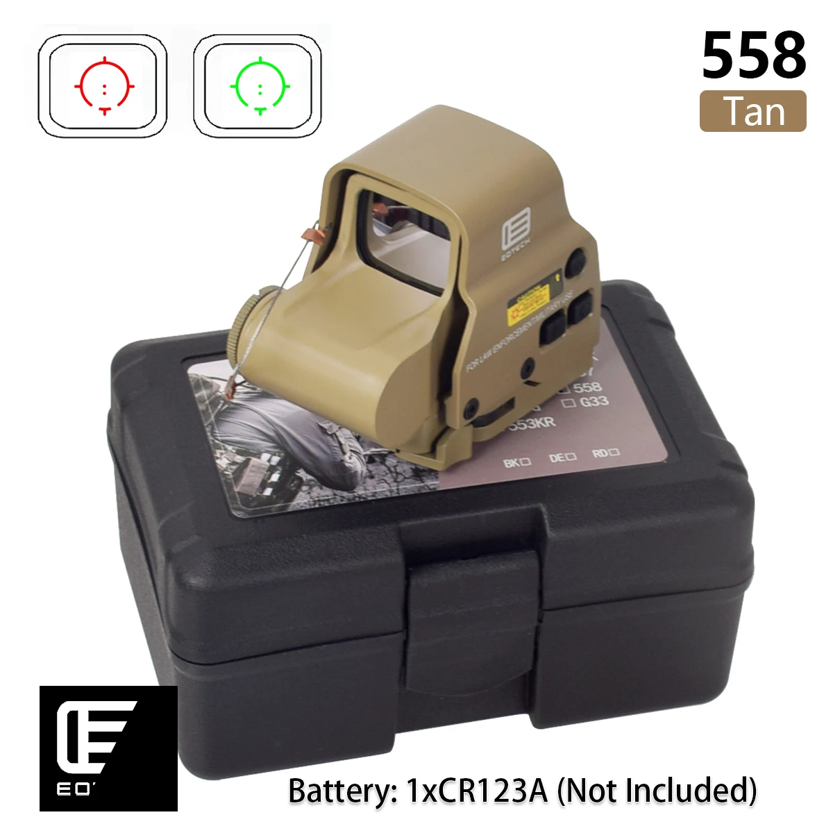 Mira holográfica EOTECH 551/552/553/558 con punto rojo - imagen 3