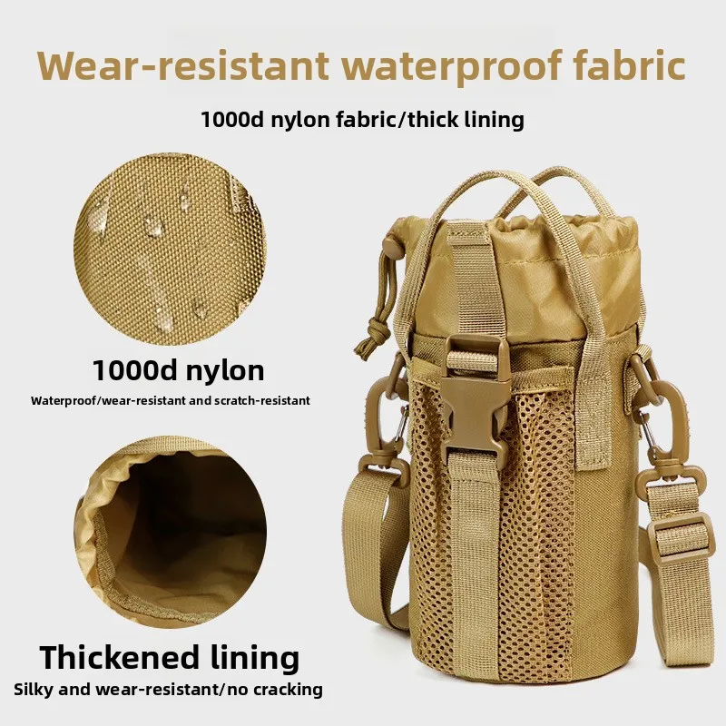 Bolsa táctica impermeable para botella de agua y teléfono cruzada
