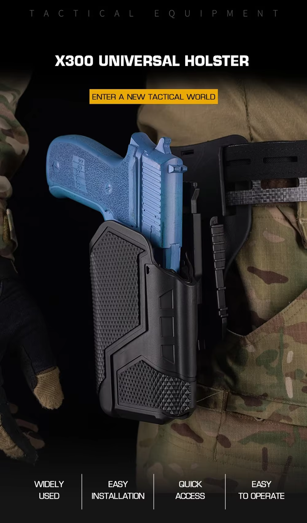 Funda en nylon y diseño táctico