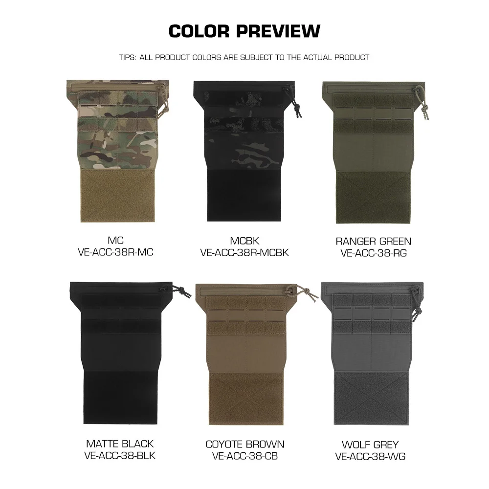 Panel frontal MOLLE modular para chaleco táctico con mapa y móvil - imagen 4