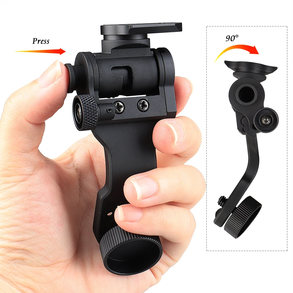 Soporte NVG PVS14 aluminio con adaptador L4G24 y riel dovetail - imagen 5