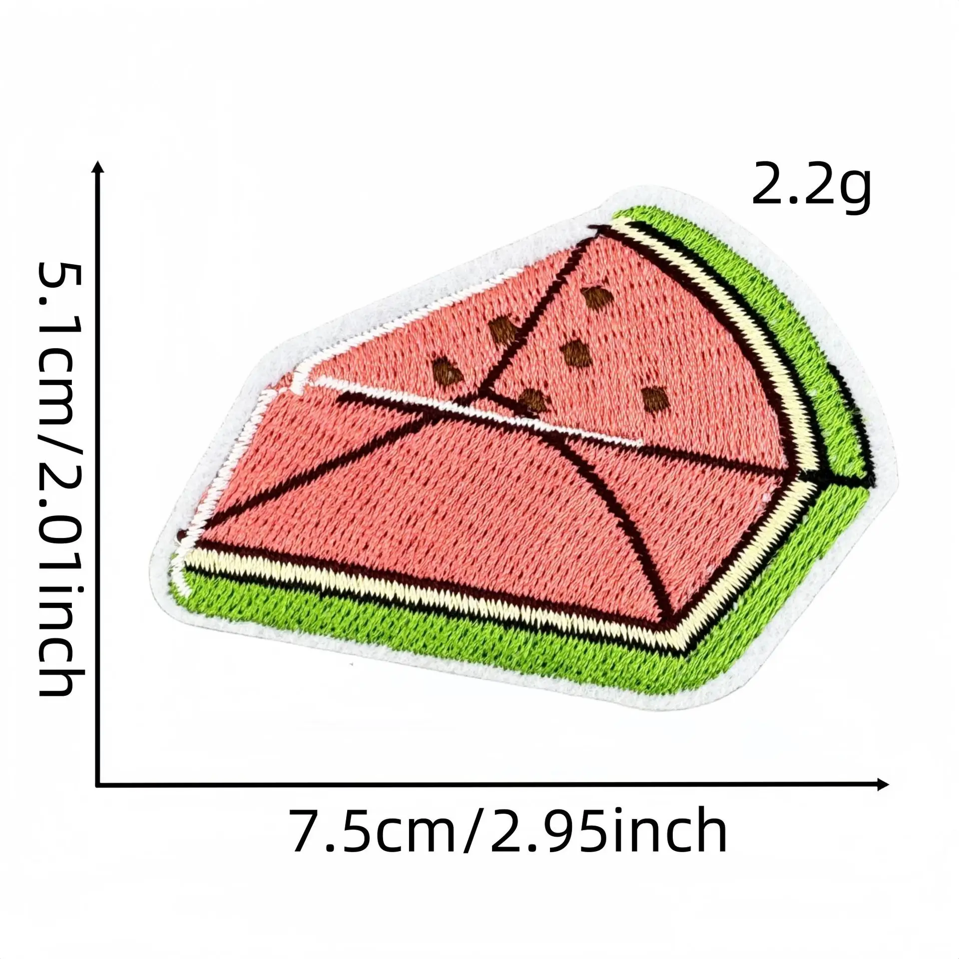 Parche bordado para planchar sandía roja y helado de paletas - imagen 4