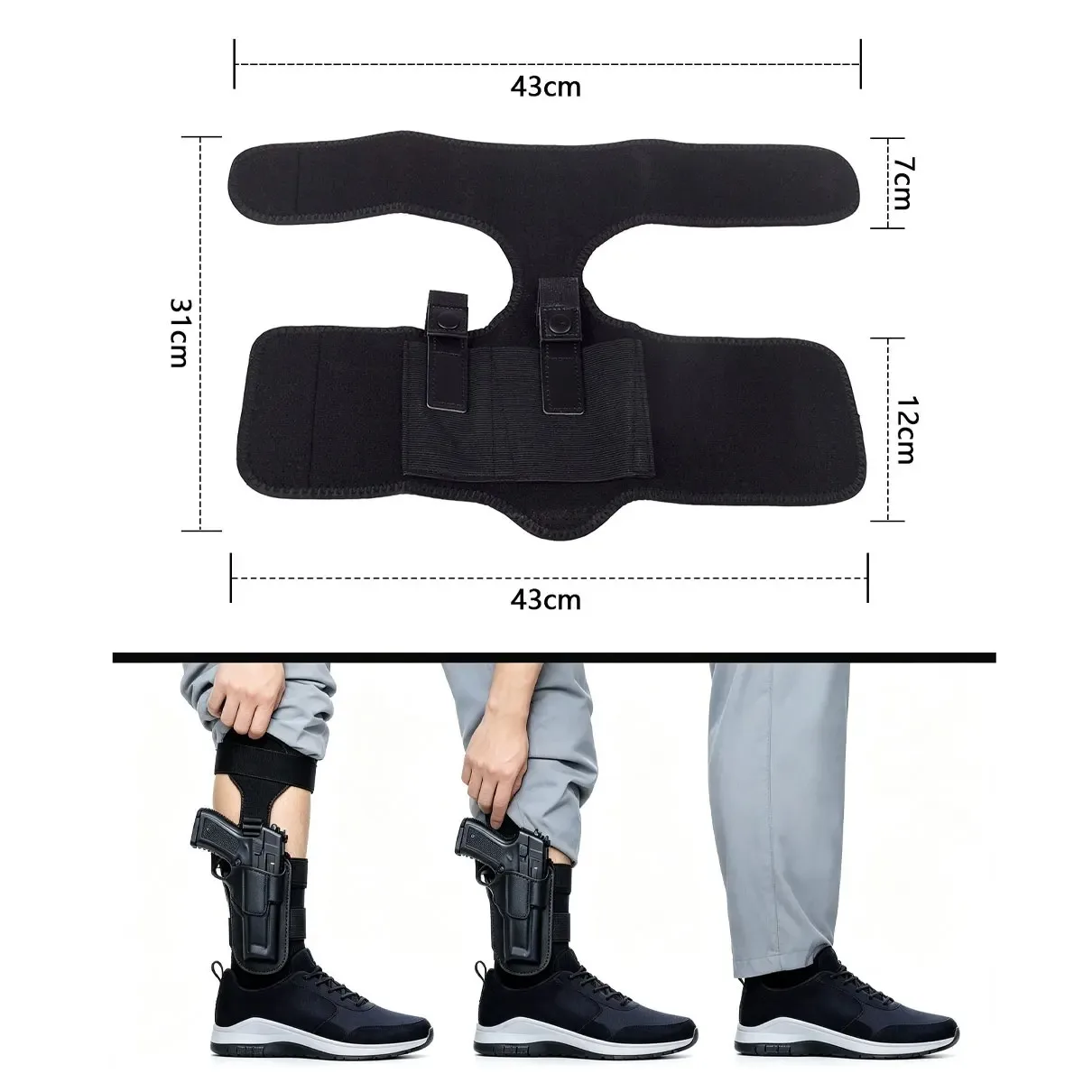 Funda para pistola 9mm a la pierna – Tacita para portar Glock, Sig Sauer - imagen 2