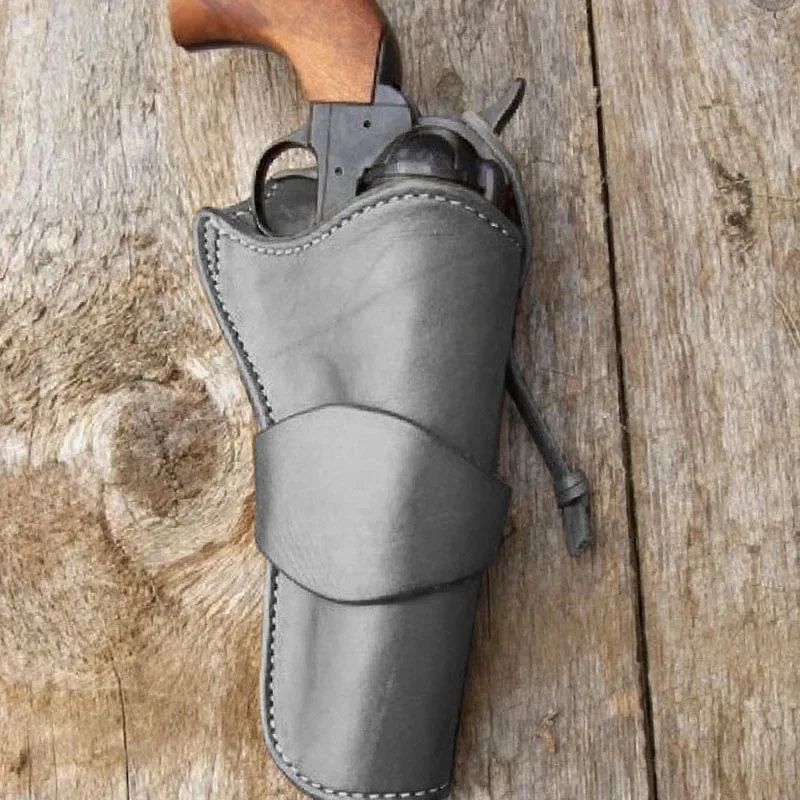 Funda táctica cuero PU pistola occidental revólver accesorio - imagen 4