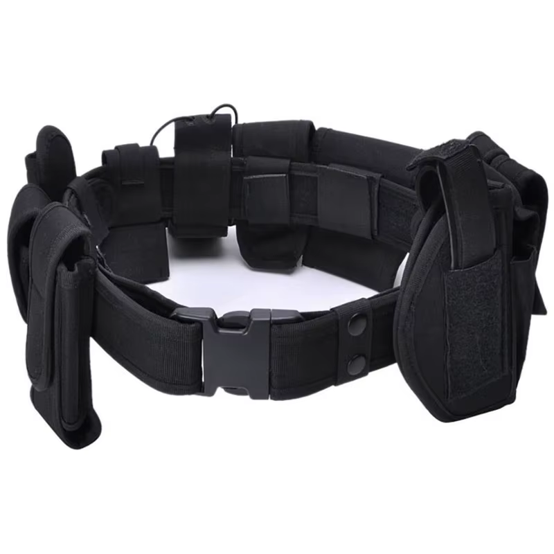 Cinturón táctico utilitario policial con bolsa – Ajustable para servicio