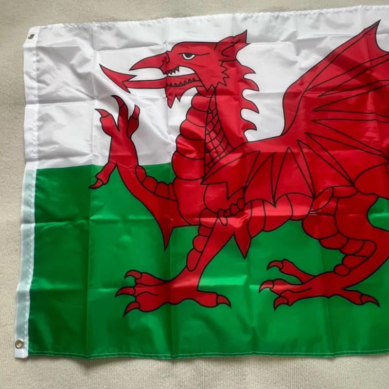 Bandera de Gales 90x150 cm - Dragón rojo galés, Cymru - poliéster - imagen 4