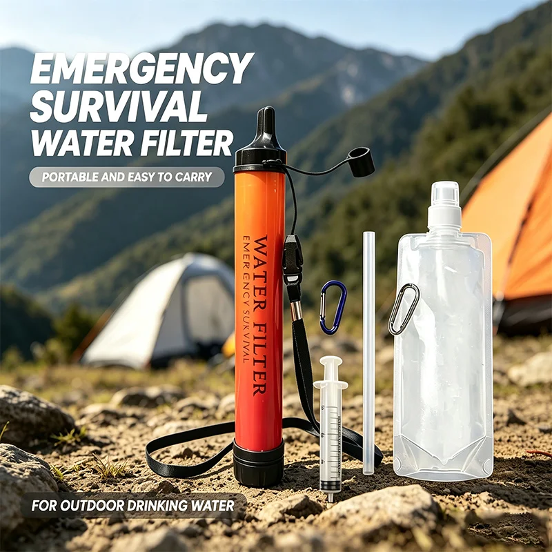 Filtro de agua portátil tipo pajita para camping y supervivencia - imagen 5