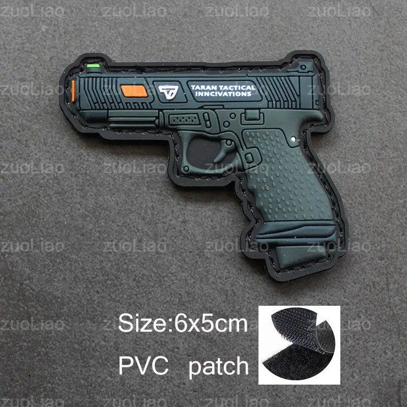 Brazalete táctico de silicona PVC 3D versión Q - insignias para casco