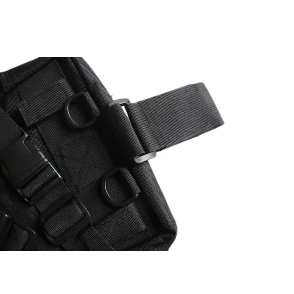 Bolsa táctica para pierna máscara antigás verde y negra exteriores - imagen 4