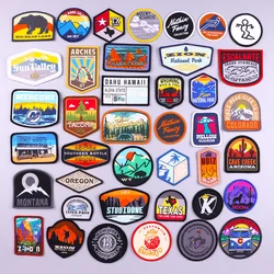 Parche bordado aventura natural montaña – para coser o planchar