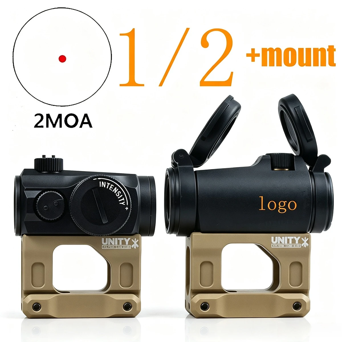 Mira óptica reflex AIMP 2MOA con montura rápida UNITY para riel Picatinny