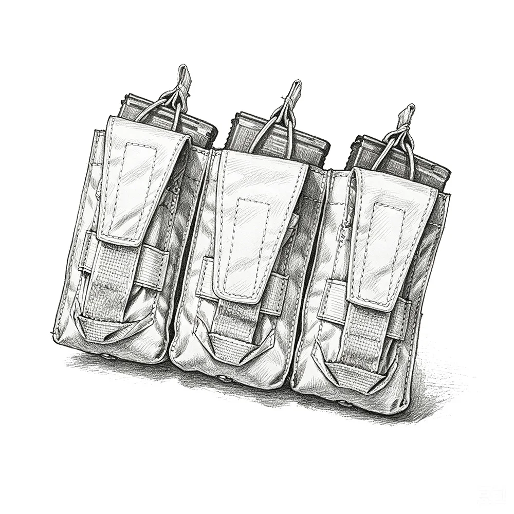 Bolsa táctica MOLLE para cargadores, utilitaria ligera administración - imagen 5