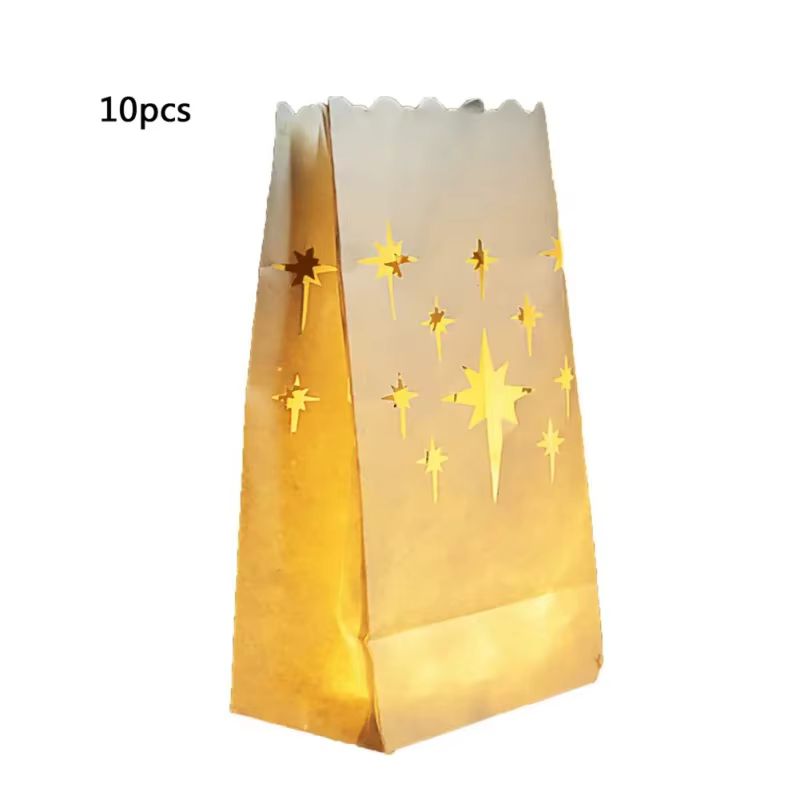 Luminarias de papel portavelas para bodas y fiestas al aire libre