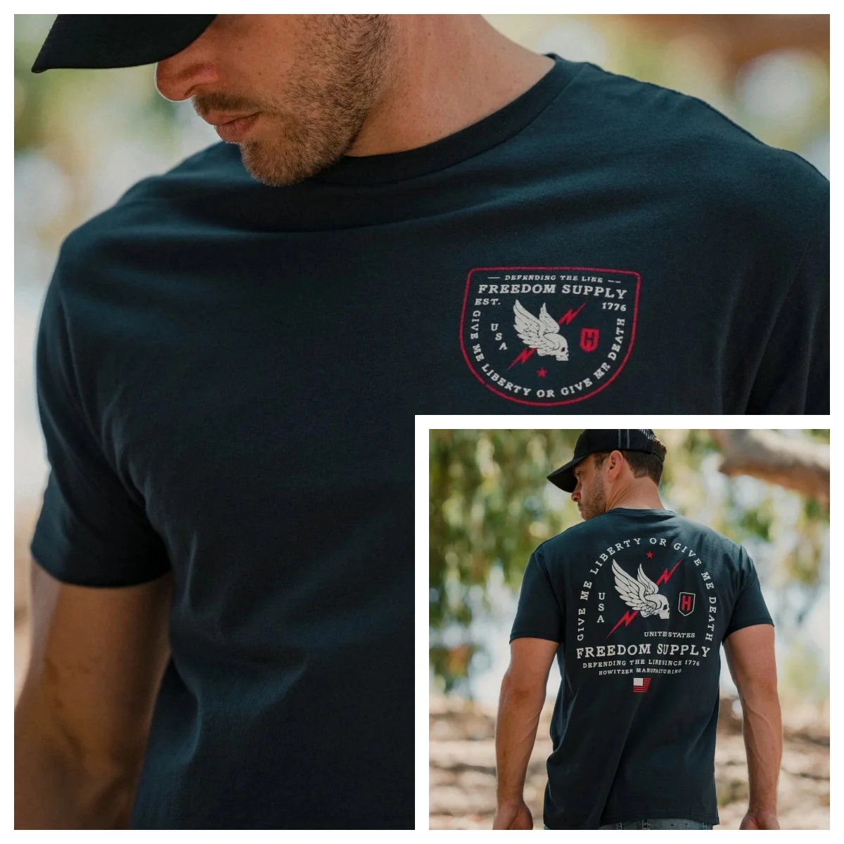 Freedom Line Camiseta táctica Howitzer de algodón para hombre