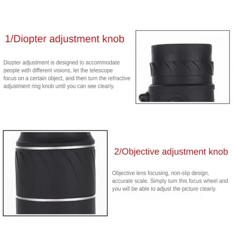 Monocular telescopio de alta definición con doble enfoque y zoom - imagen 5