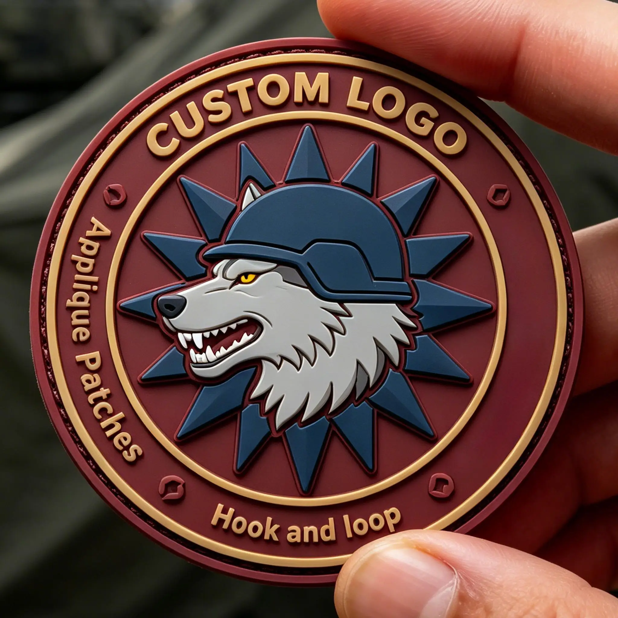 Insignia de solapa PVC personalizada con logotipo táctico - imagen 5