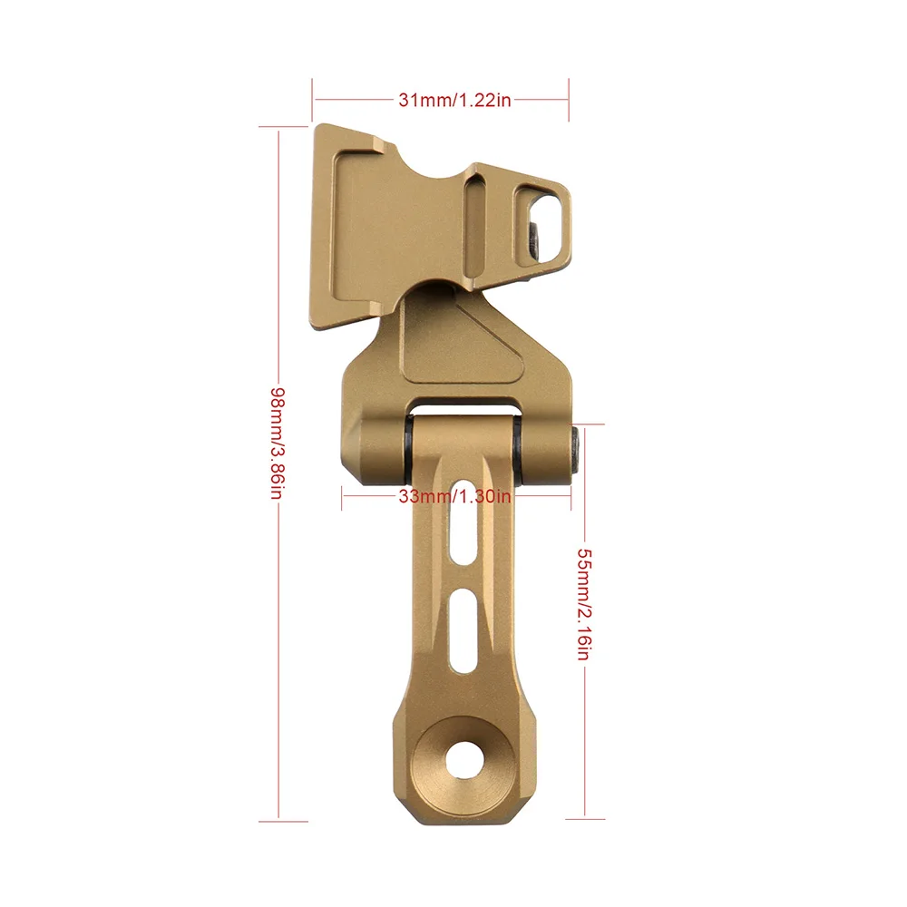 Soporte NVG adaptador aluminio casco con brazo cola de milano J - imagen 4