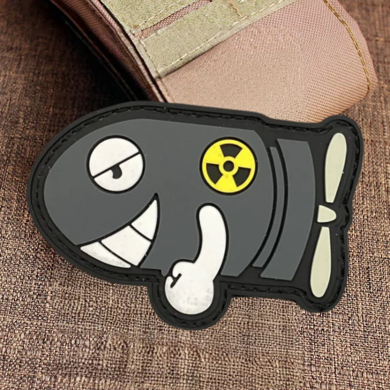 Parche táctico PVC volumétrico Torpedo con velcro gancho y bucle - imagen 3