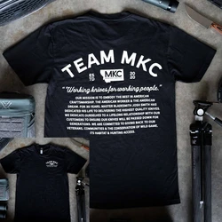 TEAM MKC Camiseta táctica negra unisex alta gama para hombre y mujer