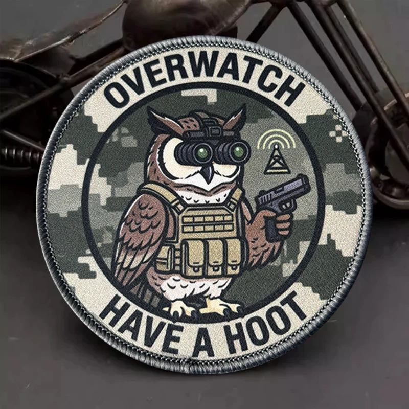 Parche táctico búho Overwatch con velcro para mochila y chaleco - imagen 4