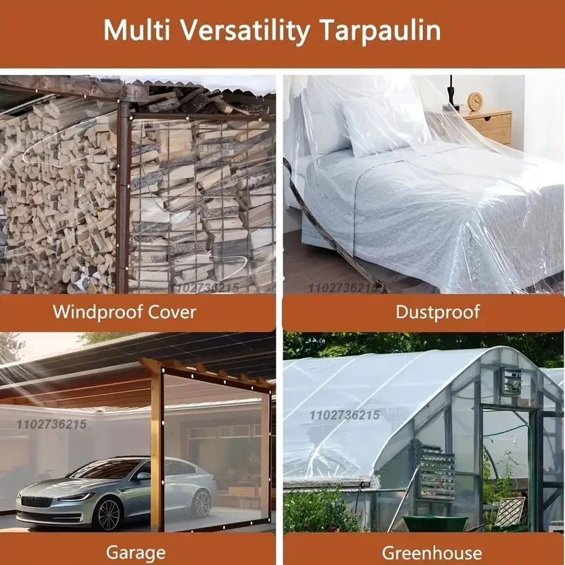 Lona transparente impermeable con ojales – Polietileno para exterior - imagen 2
