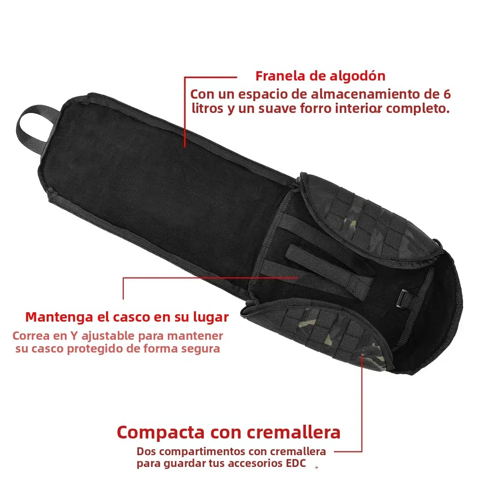 Bolsa táctica MOLLE para casco – funda de transporte multiusos - imagen 4