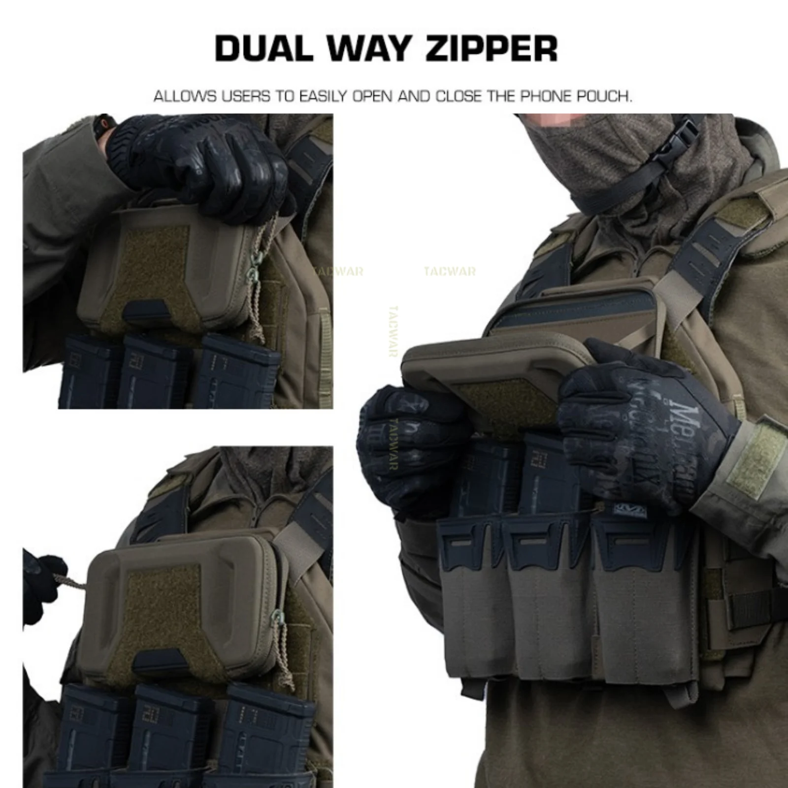 Soporte táctico MOLLE para móvil con carcasa protectora - imagen 5