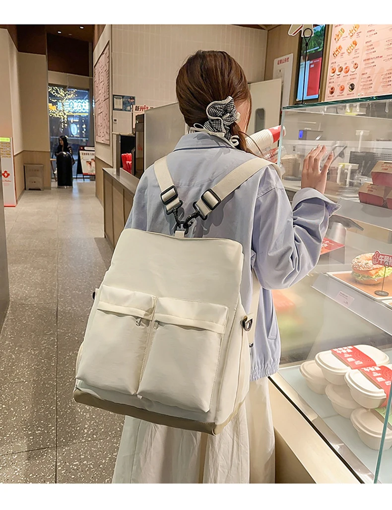 Bolsa para gimnasio y viaje con múltiples bolsillos frontales
